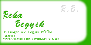 reka begyik business card